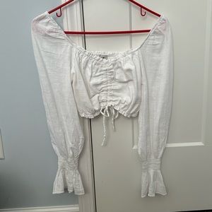 BLANCO White cropped long sleeve